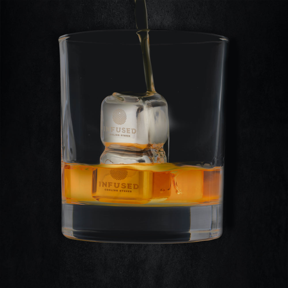 Silver Whiskey Stones for Old Fashioned Glass | Best Gift Accessories for Drinking Bourbon and Scotch | Perfect Whisky Gift for Men | Stai＿並行輸入品 Silver Whiskey Stones for Old Fashioned Glasses | Best Gift